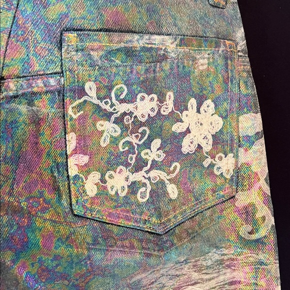 Free People We The Free Iridescent Tinsley Baggy High Rise Jeans- 26 - Picture 8 of 16